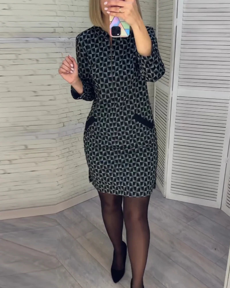 Júlia™ - Vestido de rombos elegante