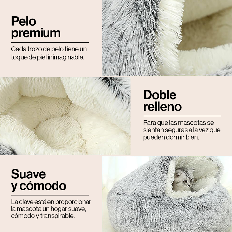 DreamyPaws™ - Cama nido de pelo para mascotas (Especial invierno)