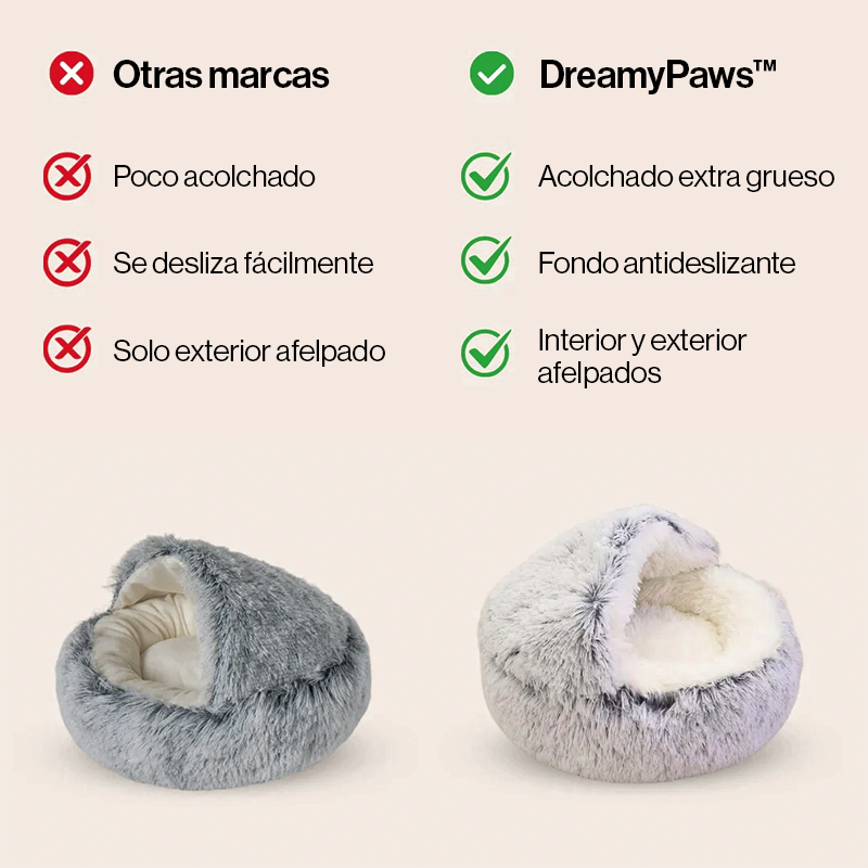 DreamyPaws™ - Cama nido de pelo para mascotas (Especial invierno)